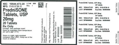 Label (Label Prednisone Tabs 20mg Bpi(10544 473 20) Westward(0143 9738 10) Rev1)